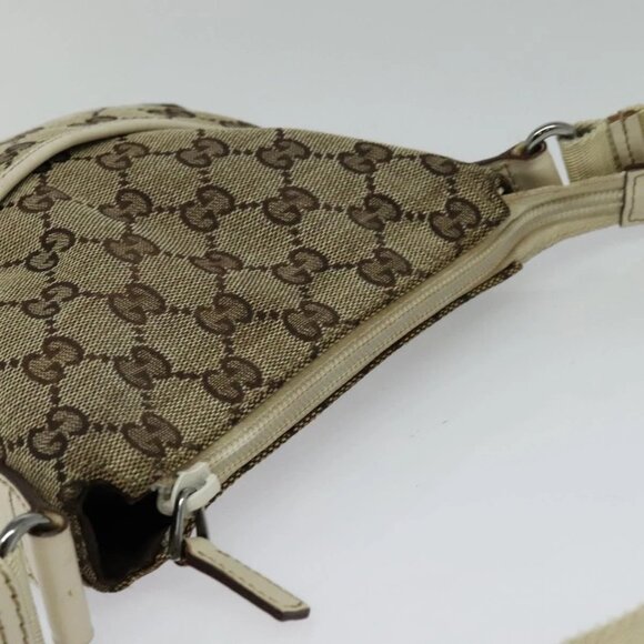 GUCCI GG Canvas Shoulder Bag Beige Silver 147671 Auth ki5693 - Picture 7 of 16